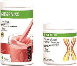 HERBALIFE Strawberry Shake 500 g, Protein 200 g Protein Blends (700 g, Strawberry) Protein Bars