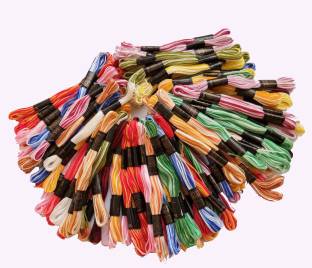 Vardhman Thread pack of 100 Double Shaded Long Stitch Threads/Embroidery Cross Stitch, Embroidery Thread