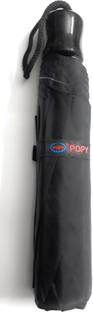 Popy Classic 3 fold black umbrella with silver coating inside Umbrella