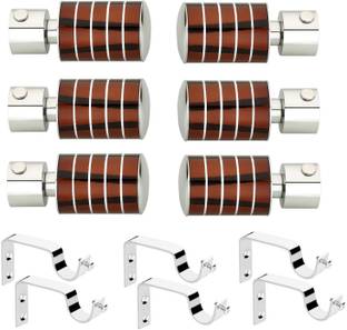 Siyara Multicolor Rod Rail Bracket Metal