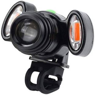 प्रोटोस इंडिया.नेट Bike Bicycle Headlight Zoom Feature 4 Mode LED Focus Rechargeable LED फ्रंट लाइट