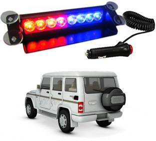RWT 8 LED Police Car Flashing Lights for Bolero Interior Light Car LED for Mahindra (12 V, 35 W)