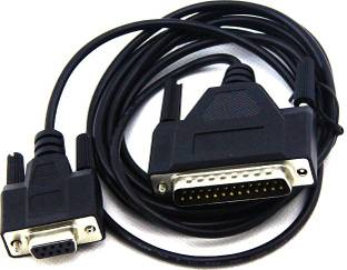 ANDTRONICS Ethernet Cable 1.5 m DB25 (25 pin) Male to DB9 (Serial / RS232) Female Cable 1.5M-150CM-4.5FT - Black