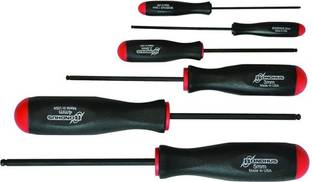 BONDHUS 74686 Set 6 ProHold Ball End Screwdrivers 1.5-5mm Combination Screwdriver Set