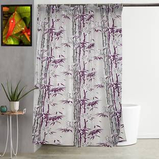 KUBER INDUSTRIES 213 cm (7 ft) Shower PVC (Polyvinyl Chloride) Curtain Single Curtain