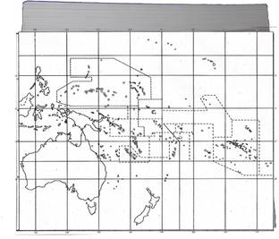 CRAFTWAFT OUTLINE MAP OF OCEANIA BLANK A4 67 gsm Project Paper
