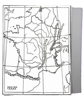 CRAFTWAFT OUTLINE MAP OF FRANCE BLANK A4 67 gsm A4 paper