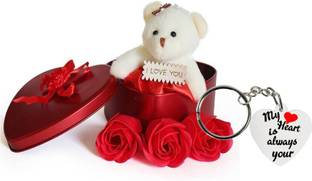ME&YOU Artificial Flower, Soft Toy, Keychain Gift Set