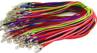 DIY Crafts Multi Color Leather Necklace Cord with Lobster Clasp for Jewelry Making with 2" Chain Extension End (2 mm, 18 inches Long) (Pack of 10)