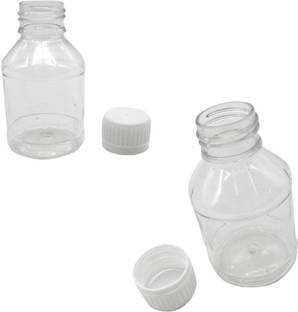 DIY Crafts Empty Pet Mini Storage Bottles with Screw Cover Cap(Pack of 10) 100 ml Bottle
