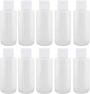 DIY Crafts Clear Plastic Empty Bottles with Flip Cap, 2oZ(Pack of 10 pcs) 60 ml Bottle