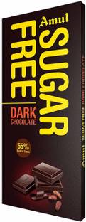 Amul Sugar Free Dark Chocolate, 150g 55% Rich Coco (Pack of 3) Bars