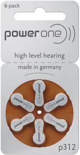 Power one P312 Hearing Aid Batteries 1.45V 1 patta (6 battery) Button Cells Stethoscope Case
