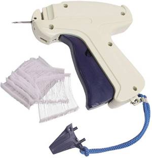 Sadar Shop 9S Arrow Tag Gun,10mm 1000 WHITE Tag Pin Barbs,1 Needle Cloth Price Label Attacher Taging Gun