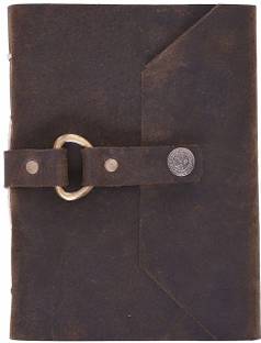 DI-KRAFT Handmade Classic Design Leather A6 Diary Unruled 200 Pages