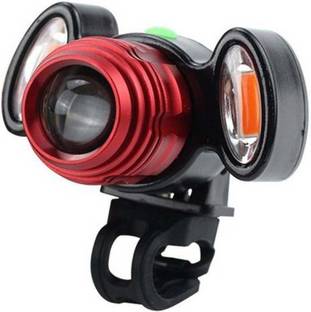 Amazing 4 Mode LED Bicycle front Headlight Focus 2 warning lights, USB Rechargeable LED Front Light