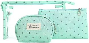 AweStuffs Portable Cosmetic Bags Set of 3 Different Sizes Makeup and Toiletry Pouch Purse Bag for Travel or Daily Use (Set of 3)