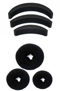 Shining Angel Butefull Bun Maker AND Puff Maker for Girl/Women Set Of 6 Pices Hair Accessory Set