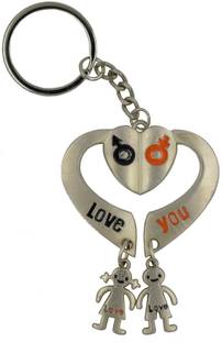 ME&YOU Metal Love Heart Keychain gift for Love, Love keyring, return gift keychain, Keyring, Love KeyChain for Car/Bike/Home/Office Key IZ19Keychain13-01 Key Chain