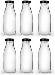 CRAZYINK Hygienic Air Tight Italian Glass Water/Milk/Juice Bottle with Air Tight Cap  500 ml Bottle