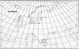CRAFTWAFT PHYSICAL MAP OF EUROPE BLANK A4 67 gsm Project Paper