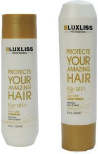 Luxliss Professional Keratin Daily Care Shampoo (250ml) + Conditioner (200)