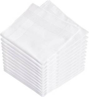TrendZone White Premium Exquisite Pure Handkerchief   ["White"] Handkerchief
