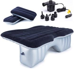 HSR Multifunctional Inflatable Car Bed Mattress with Two Air Pillows, Car Air Pump with Travel kit(neck Pillow, Eye mask and 2 Ear Buds) Inflatable Mattress Air Bed for Car Interior Car Inflatable Bed