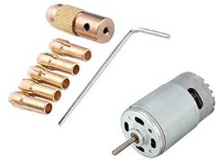 TOOLBUX TB1DCM7 Combo of 7pcs 0.5 - 3mm metal drill chuck collet bits and 1 DC motor Rotary Tool (3 mm) Rotary Tool