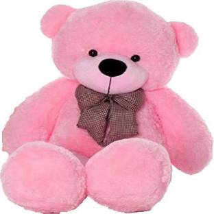 Omex Large SOFT TEDDY BEAR 4 Feet Soft lovable hugable cute teddy bear Pink (best for someone special) - 121 cm (Pink)-121 Cm  (Pink)  - 121 cm