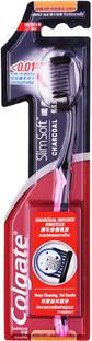 Colgate New Slim Charcoal Infused Bristles for Deep Cleaning (pack of 7) Soft Toothbrush