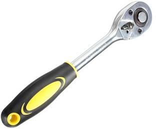 Tools Centre Steel 1/2-inch Ratchet Handles (Blue, Yellow and Black) Double Sided Rachet Wrench