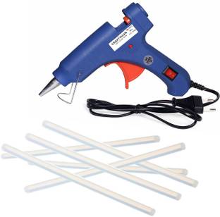 CRAFTYGUN 20 WATT FD-20W BLUE GLUE GUN (ON OFF SWITCH&INDICATOR) 6 ADHESIVE HOT GLUE STICKS Standard Temperature Corded Glue Gun