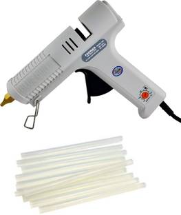 FADMAN White Copper Nozzel 150W High Professional Industrial Hot Melt Glue Gun with Sticks(11MM-12STICKS) Adjustable Temperature Corded Glue Gun