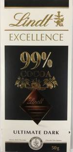 LINDT Excellence 99% cocoa ultimate dark Bars