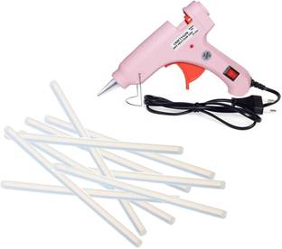 CRAFTYGUN 20 WATT FD-20W PINK GLUE GUN (ON OFF SWITCH&INDICATOR) 9 ADHESIVE HOT GLUE STICKS Standard Temperature Corded Glue Gun