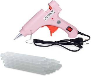 CRAFTYGUN PINK MINI 20 WATT - 15 GLUE STICKS OF 7MM SIZE Standard Temperature Corded Glue Gun