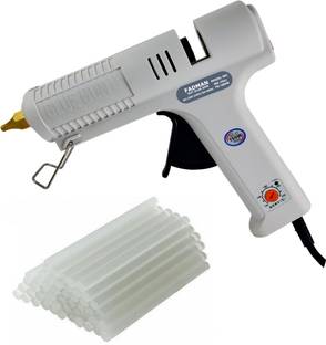 FADMAN MAX / CROWN 150 W 150 WATT HEAVY PERFORMANCE BEST QUALITY IN GLUE GUNS WITH PREMIUM 25 TRANSPARENT HOT ADHESIVE GLUE STICKS Adjustable Temperature Corded Glue Gun