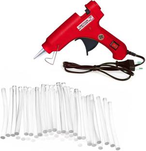 CRAFTYGUN 20 WATT FD-20W RED GLUE GUN (ON OFF SWITCH&INDICATOR) 50 ADHESIVE HOT GLUE STICKS Standard Temperature Corded Glue Gun