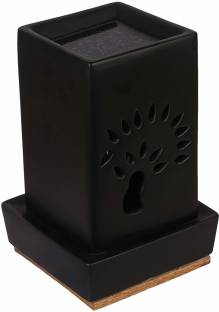 Lyallpur Stores Ceramic Black Colour Rectangle shape Electric Aroma Diffuser with Fragrance Oil of 10ml Air Fragrance Diffuser