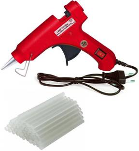 CRAFTYGUN RED MINI 20 WATT - 25 GLUE STICKS OF 7MM SIZE Standard Temperature Corded Glue Gun
