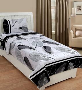 DREAM LIVING 120 TC Cotton Single Printed Flat Bedsheet