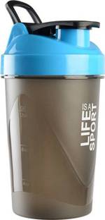 EMMQUOR Gym Shaker and Sipper - Life Is A Sport - With Protein Mixer Ball Inside 500 ml Plastic Shaker