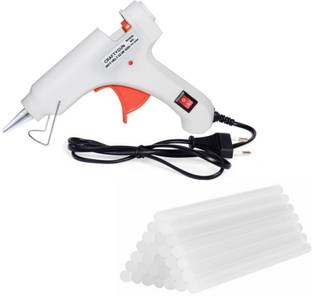 CRAFTYGUN WHITE MINI 20 WATT - 30 GLUE STICKS OF 7MM SIZE Standard Temperature Corded Glue Gun