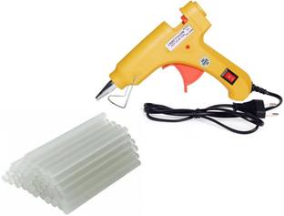 CRAFTYGUN YELLOW MINI 20 WATT - 25 GLUE STICKS Standard Temperature Corded Glue Gun