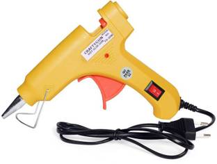 CRAFTYGUN YELLOW MINI 20 WATT - GLUE STICKS OF 7MM SIZE Standard Temperature Corded Glue Gun