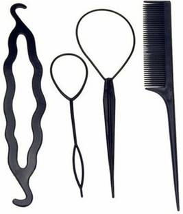 Stylazo Magic Topsy Tail Hair Braid Ponytail Maker Hairpin Clip Comb Headwear Braiding Hair Styling Tools set of 4 Hair Accessory Set