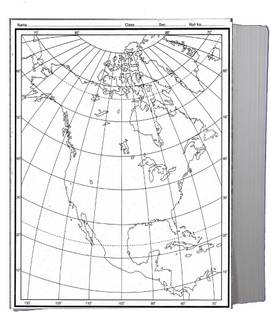 क्राफ्टवॉफ्ट PHYSICAL MAP OF NORTH AMERICA सादा A4 प्रोजेक्ट पेपर
