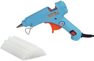 CRAFTYGUN SKY BLUE MINI 20 WATT - 40 GLUE STICKS OF 7MM SIZE Standard Temperature Corded Glue Gun