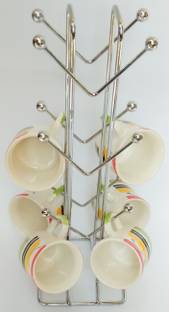 DSMARKET Cup Kitchen Rack Steel stainless steel cup stand kitchen rack